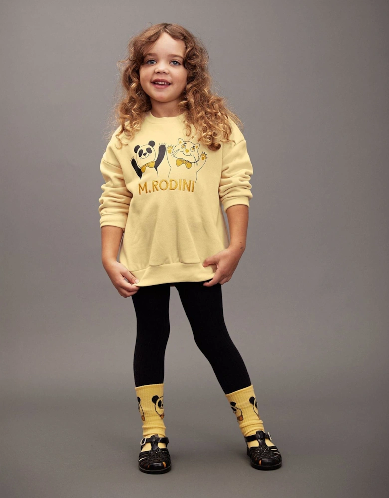 Kids Cat and Panda 2 Pack Socks Set in Multicolour