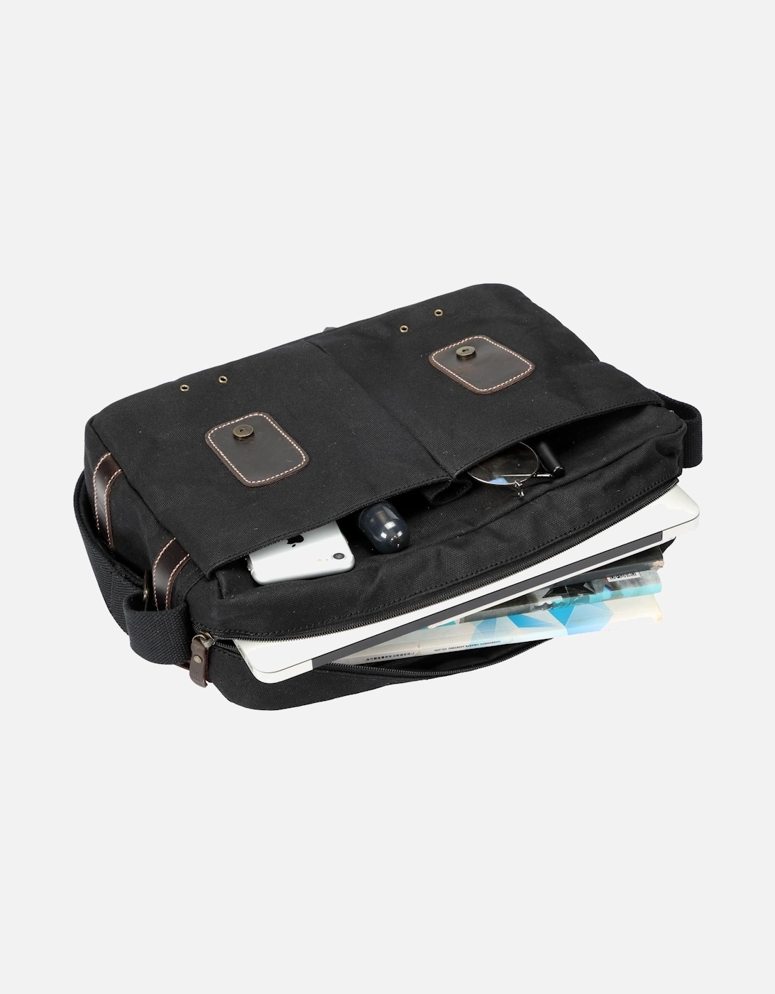 TRP0548 Heritage Canvas Messenger Bag, Shoulder Bag, 13” Laptop Bag