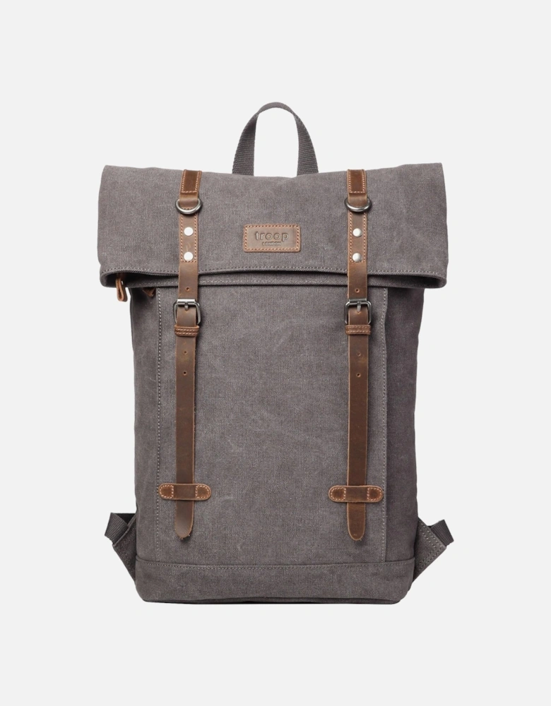 TRP0425 Heritage Canvas 15" Laptop Backpack, Smart Casual Daypack with Foldable Top