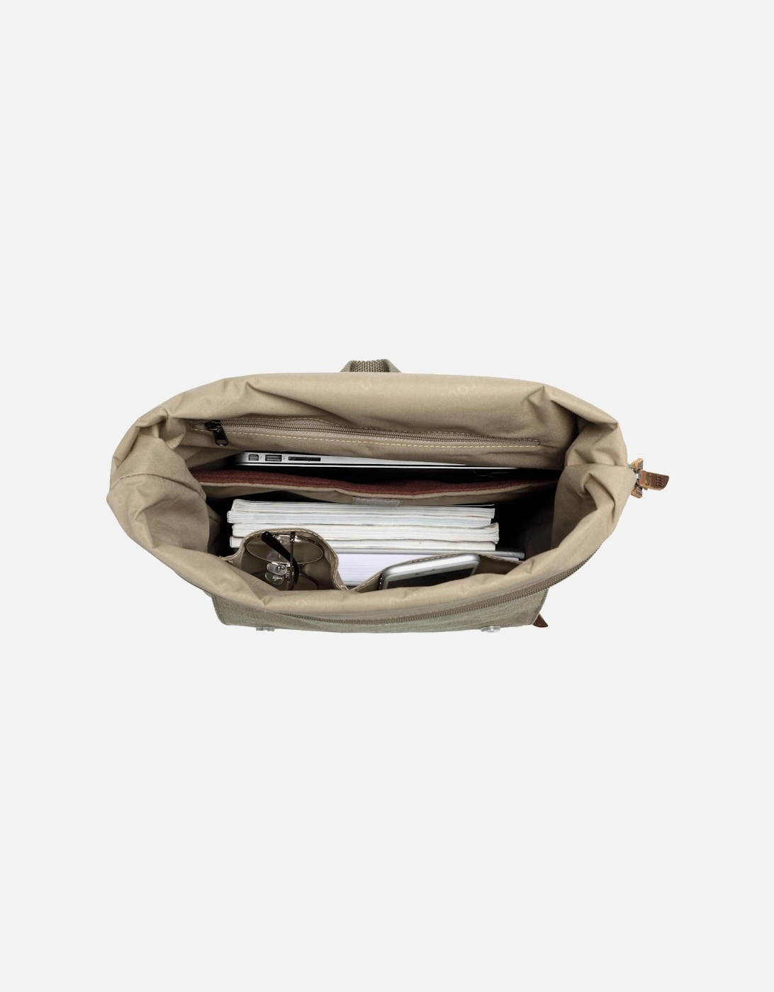 TRP0425 Heritage Canvas 15" Laptop Backpack, Smart Casual Daypack with Foldable Top