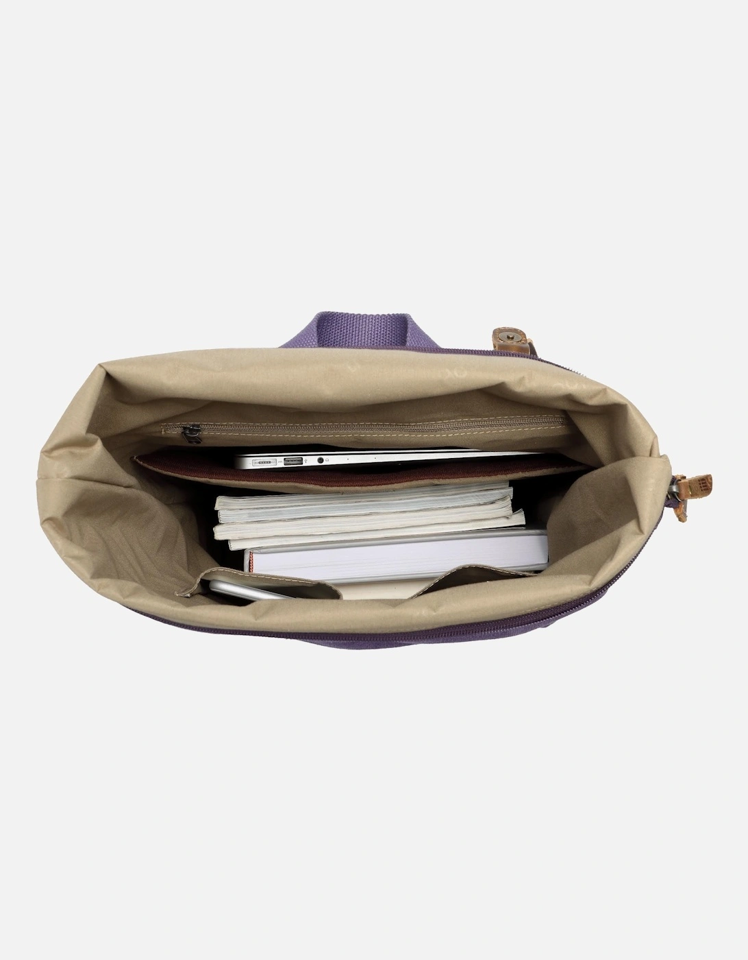 TRP0425 Heritage Canvas 15" Laptop Backpack, Smart Casual Daypack with Foldable Top