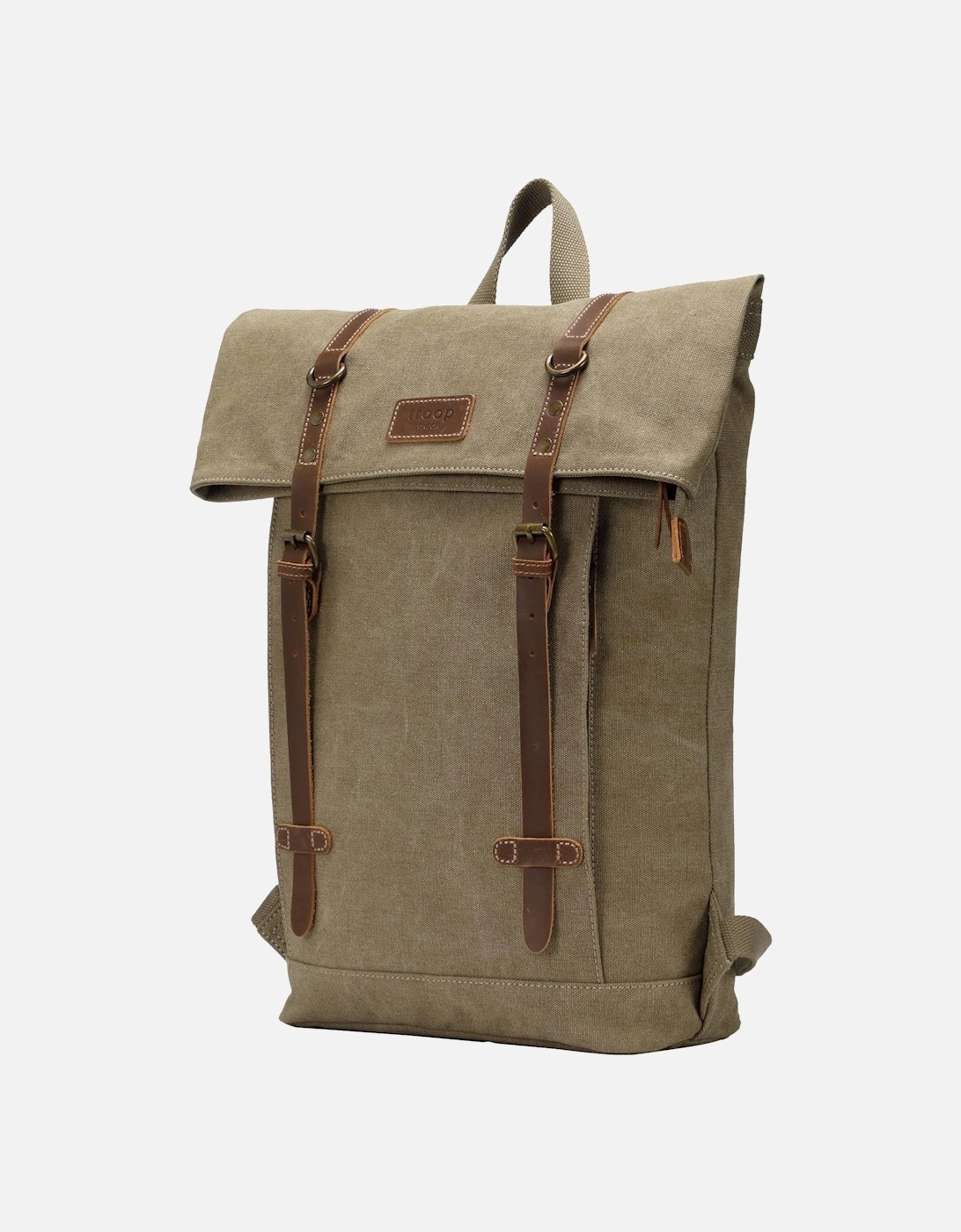 TRP0425 Heritage Canvas 15" Laptop Backpack, Smart Casual Daypack with Foldable Top