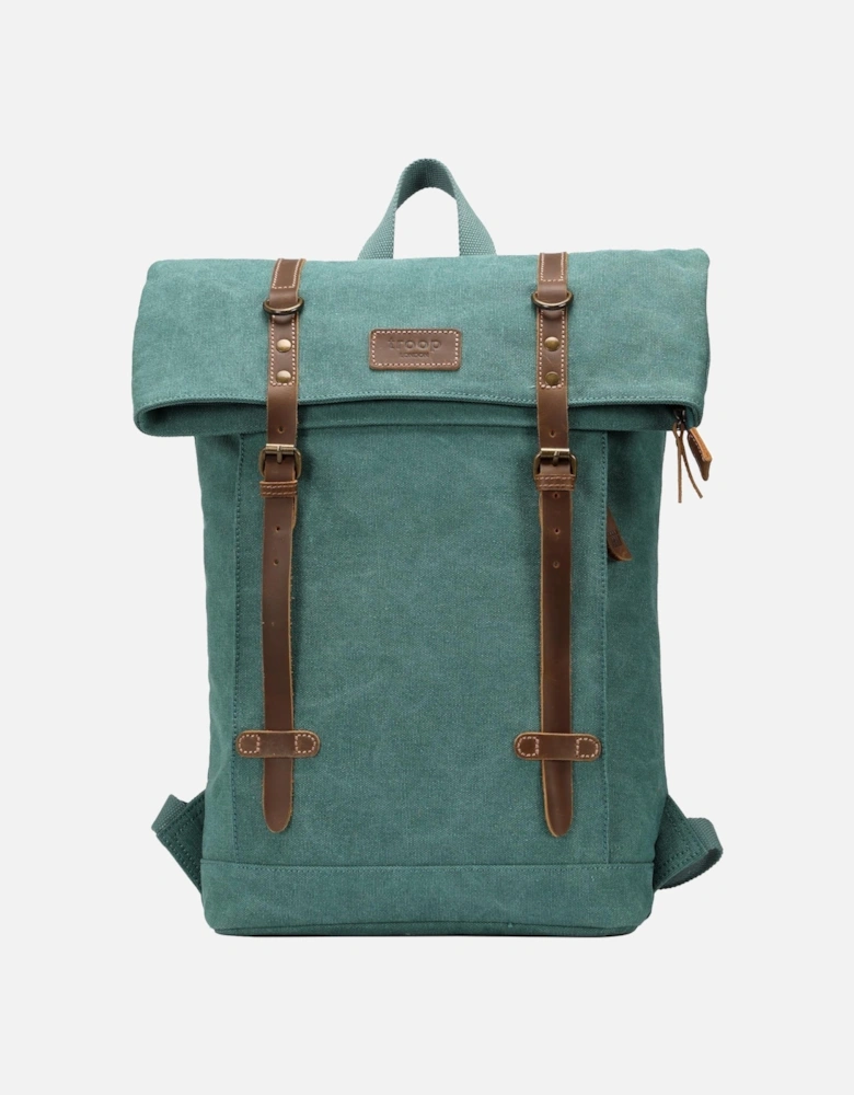 TRP0425 Heritage Canvas 15" Laptop Backpack, Smart Casual Daypack with Foldable Top