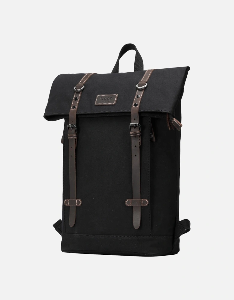 TRP0425 Heritage Canvas 15" Laptop Backpack, Smart Casual Daypack with Foldable Top