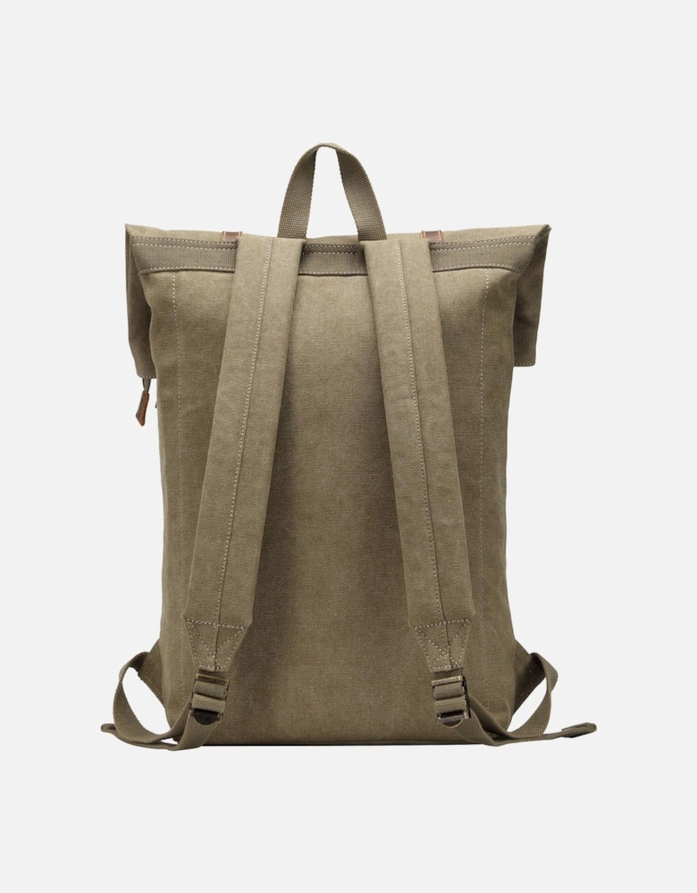 TRP0425 Heritage Canvas 15" Laptop Backpack, Smart Casual Daypack with Foldable Top