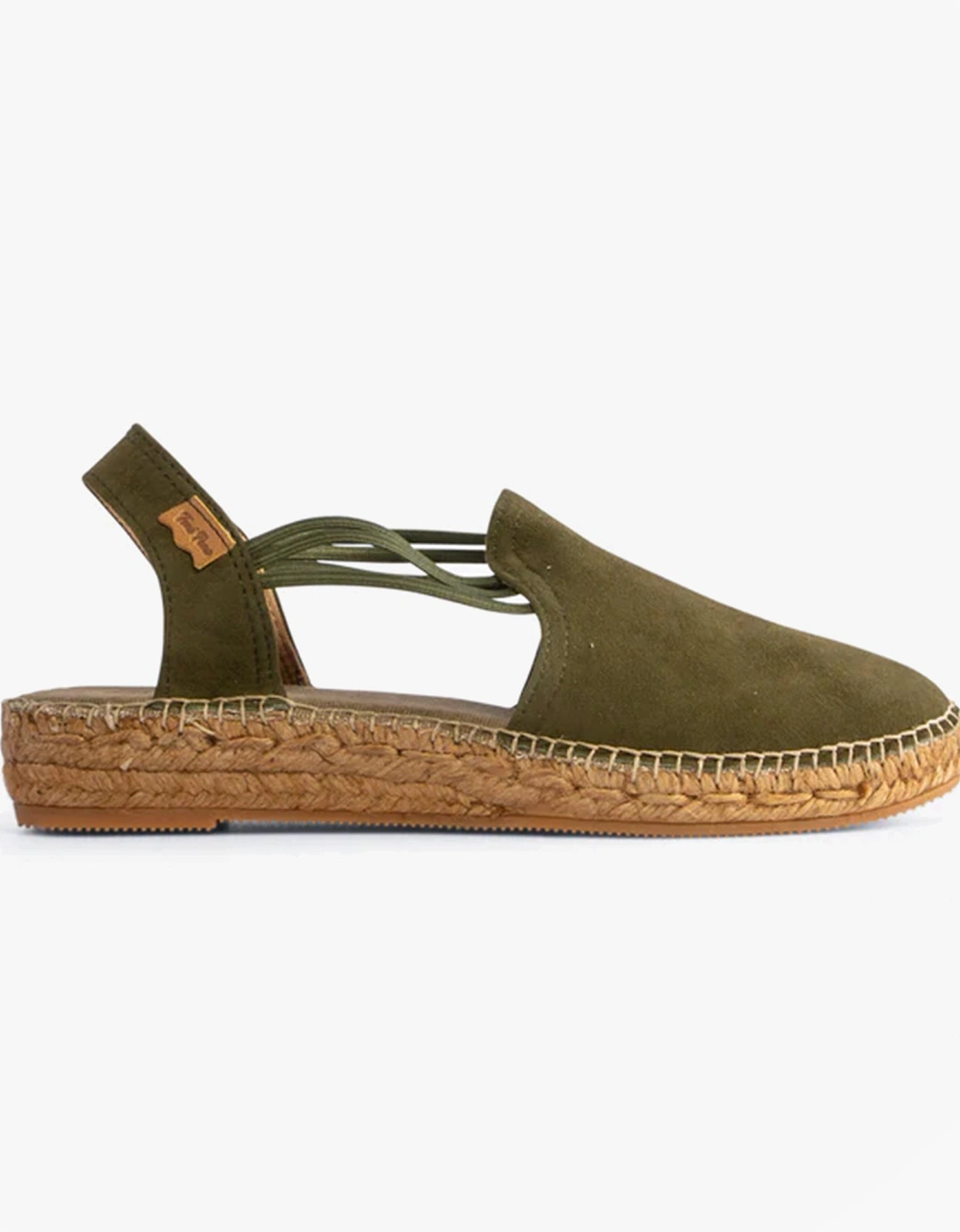 NURIA Womens Suede Espadrilles Khaki, 8 of 7