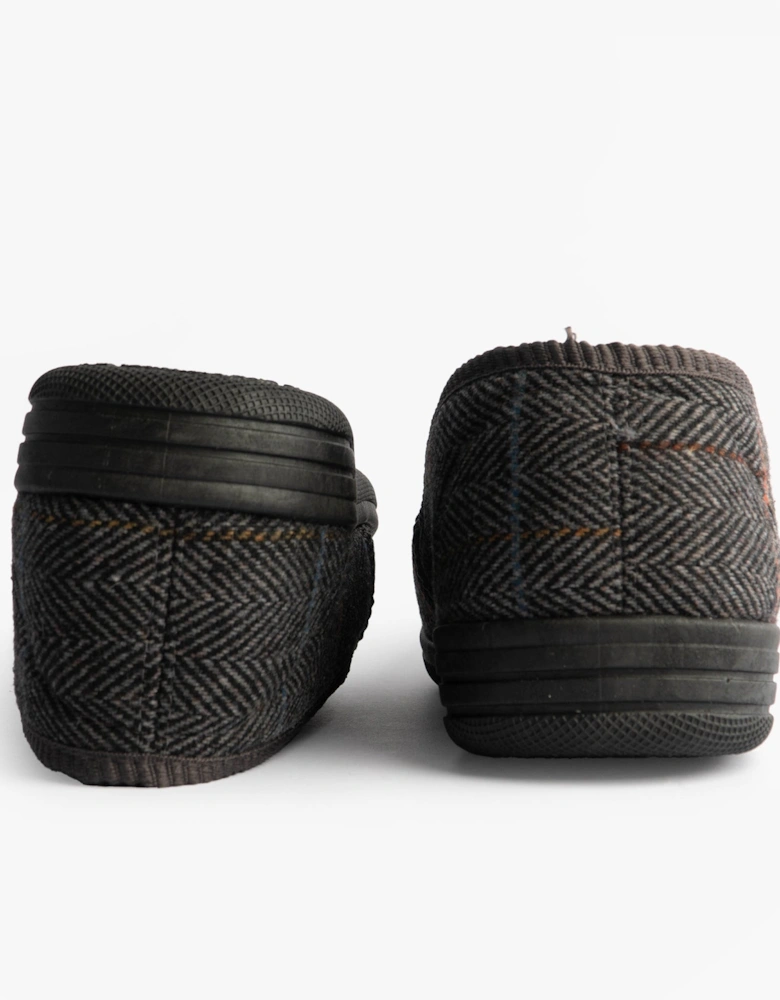 KENNY Mens Full Slippers Slippers Grey