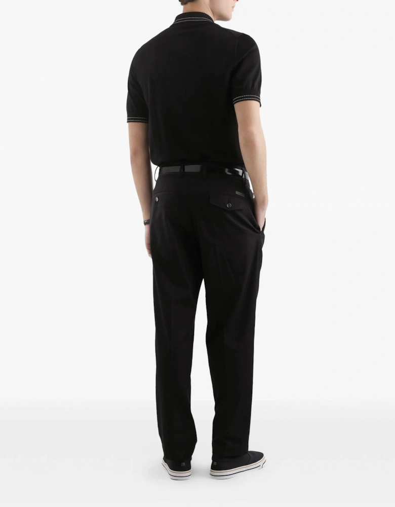 COLLAR DETAIL KNITTED POLO