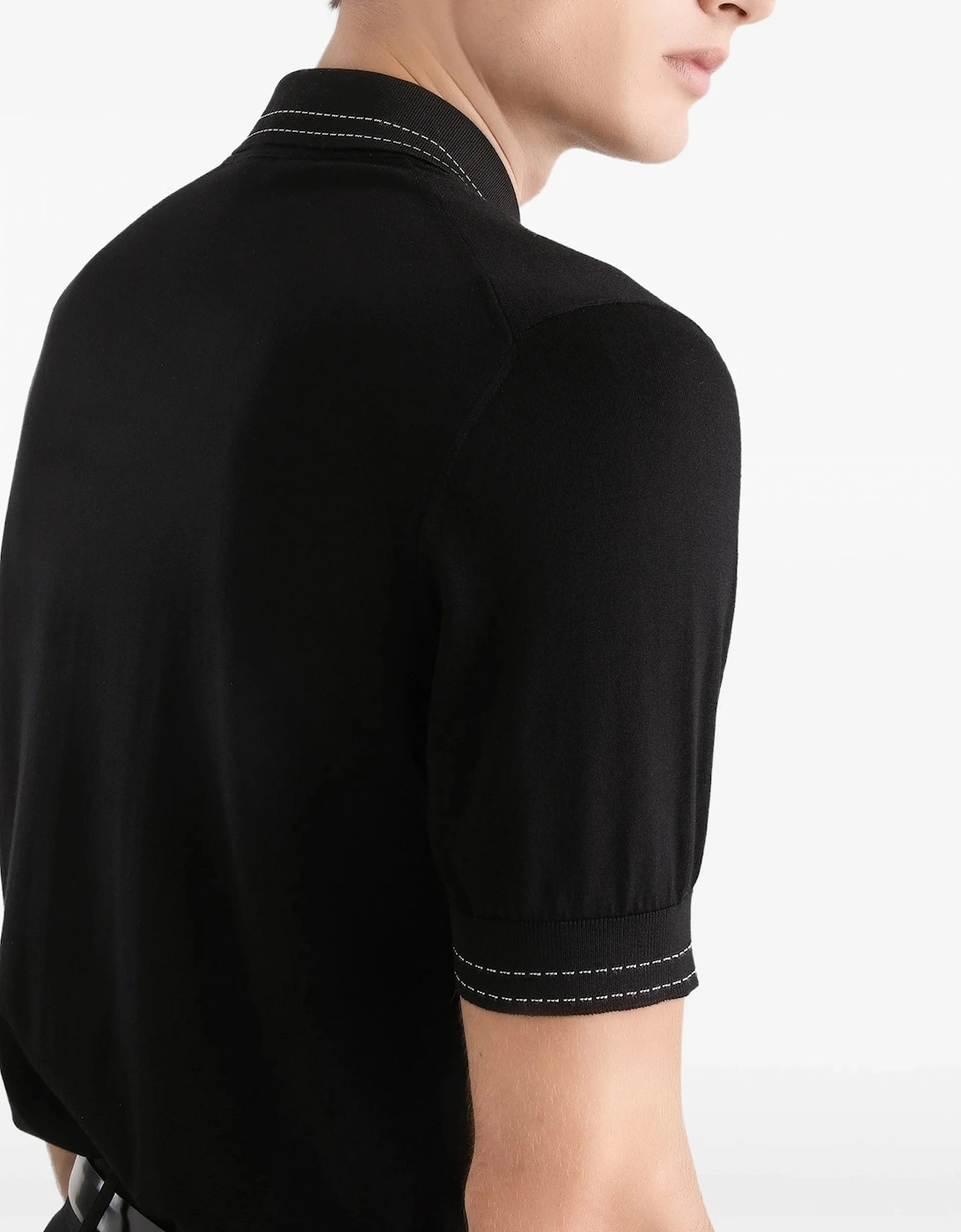 COLLAR DETAIL KNITTED POLO