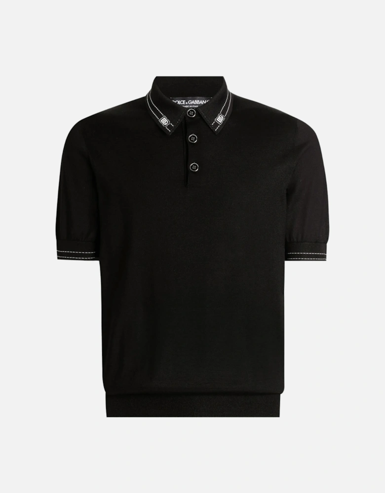 COLLAR DETAIL KNITTED POLO