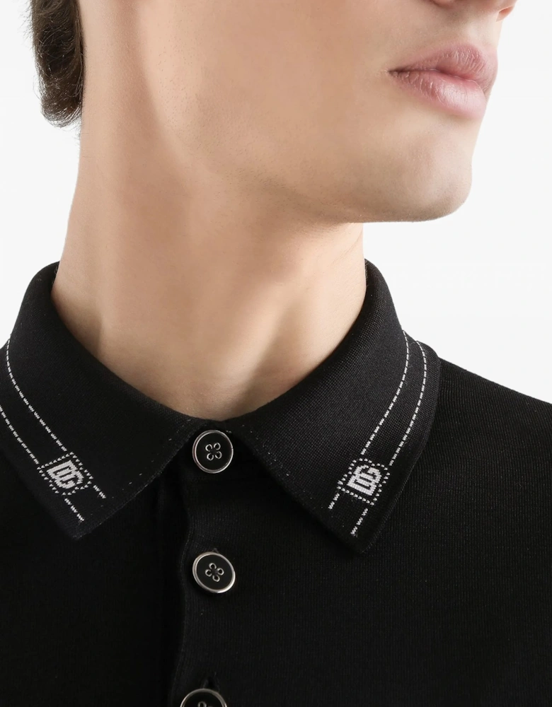 COLLAR DETAIL KNITTED POLO