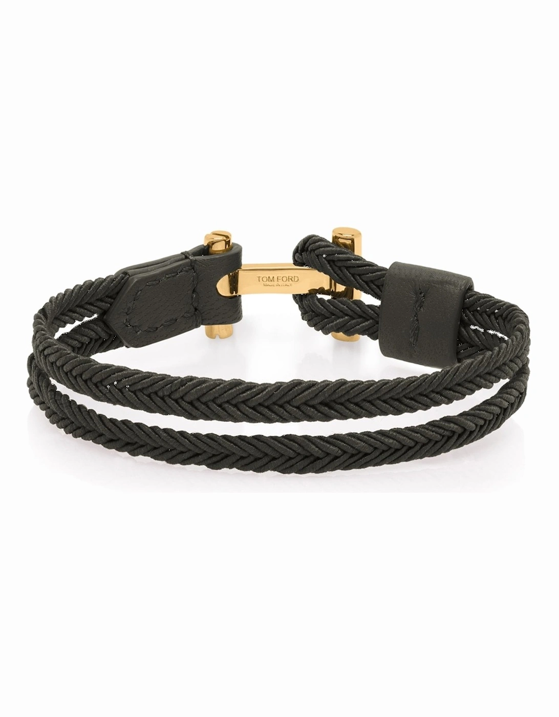 LEATHER NYLON BRAIDED BRACELET