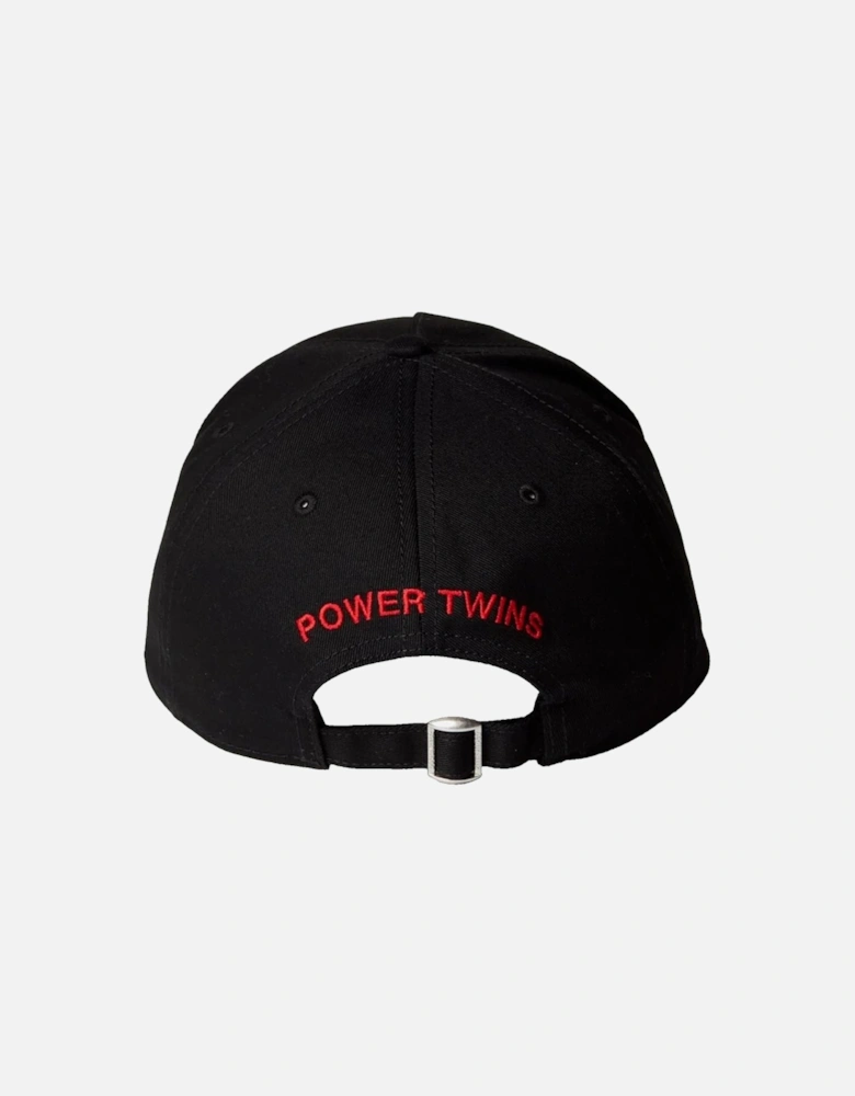 Red Sweat and Tears Logo Cap in Black