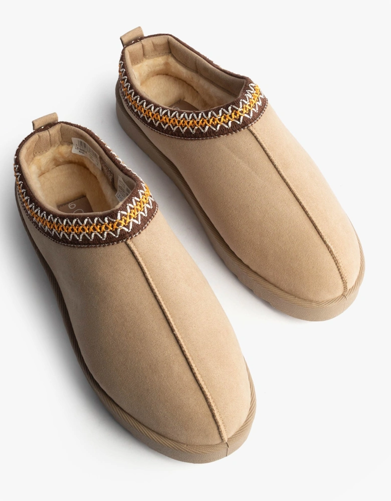 DANA Womens Mules Slippers Beige