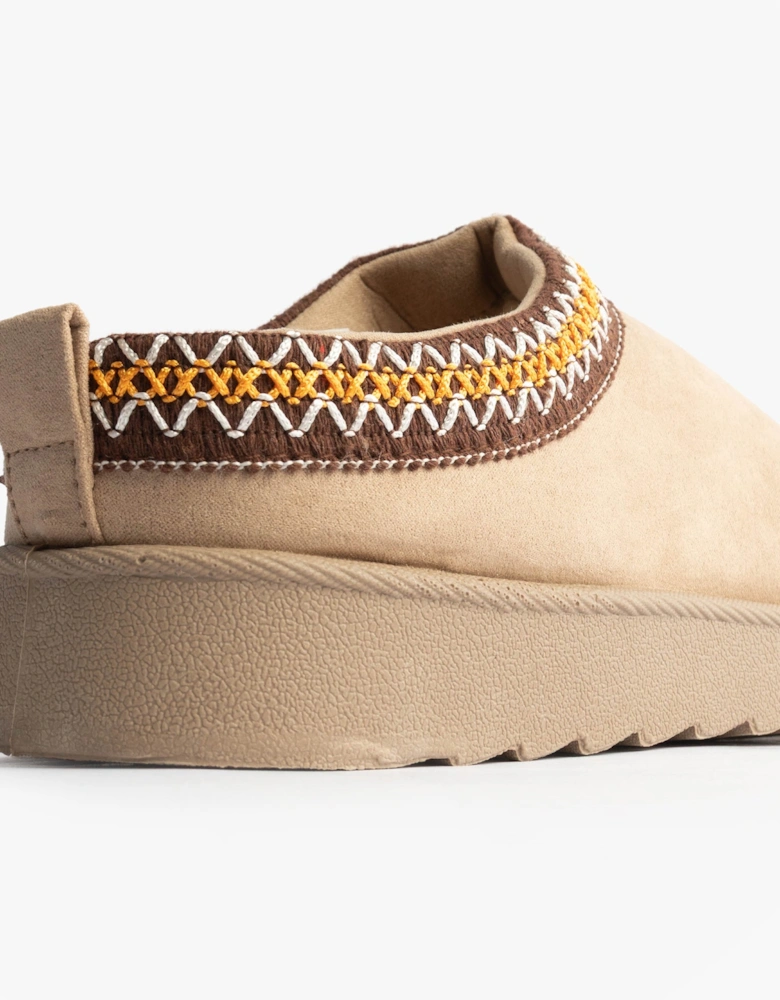 DANA Womens Mules Slippers Beige