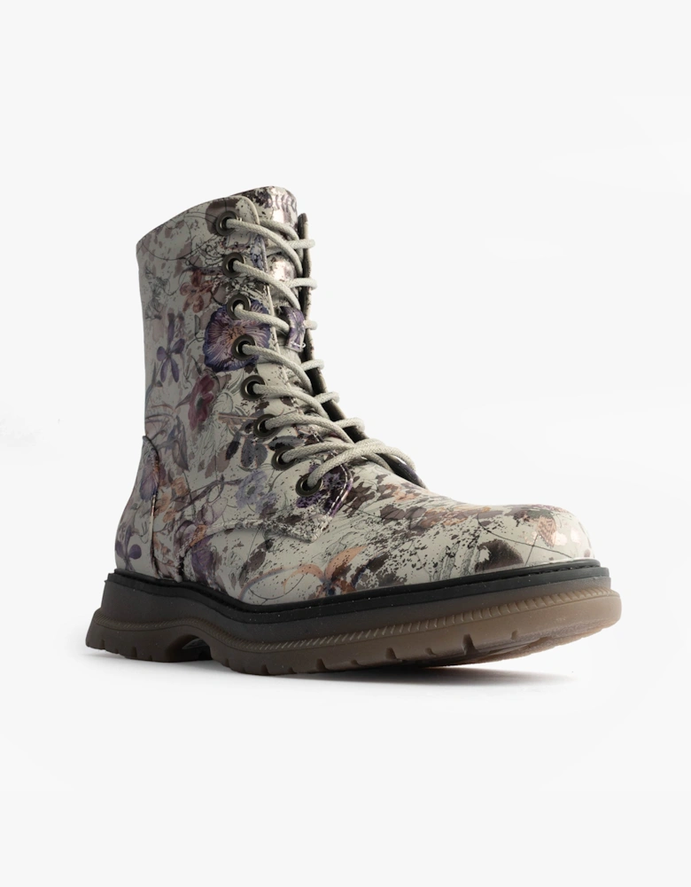 L310LFM Womens Ankle Boots Light Grey/Floral