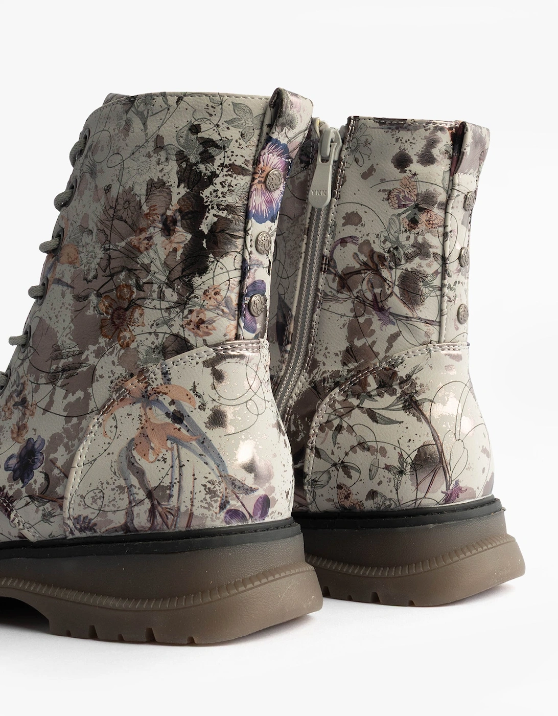 L310LFM Womens Ankle Boots Light Grey/Floral