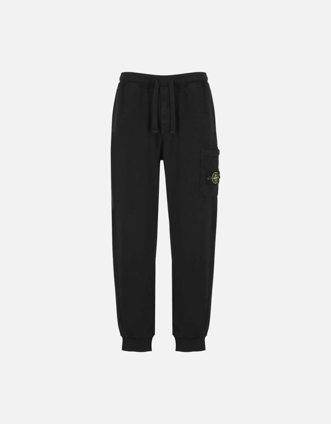 Men's Stone Island Organic Cotton Fleece Black Sweatpants - Size: 35/34/32/40/Regular