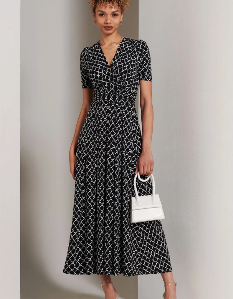 Wrap Front Jersey Maxi Dress