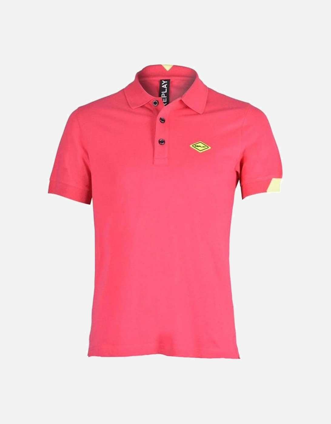 Stretch Pique Polo Shirt, Neon Pink, 5 of 4