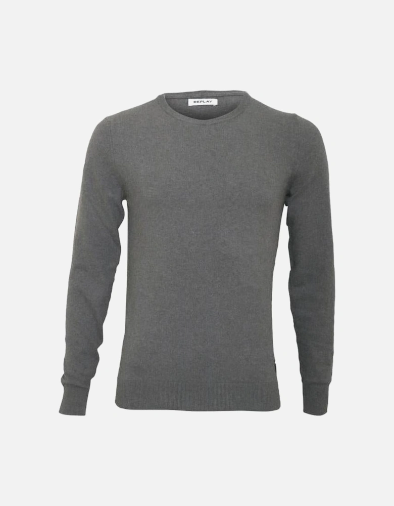 Hyperflex Cotton Crew-Neck Jumper, Grey Melange