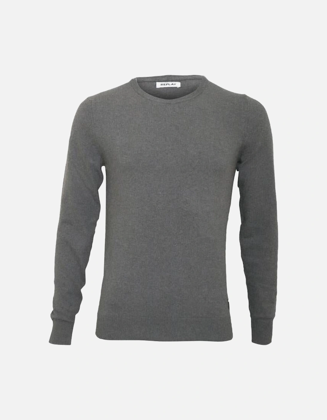Hyperflex Cotton Crew-Neck Jumper, Grey Melange, 5 of 4