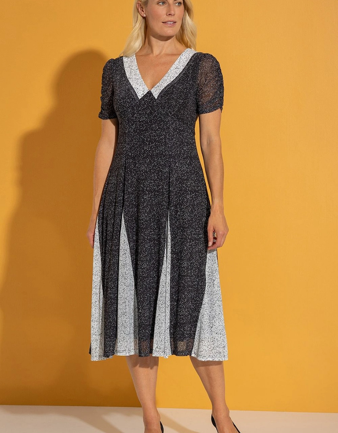 Spot Print Mesh Midi Dress, 2 of 1