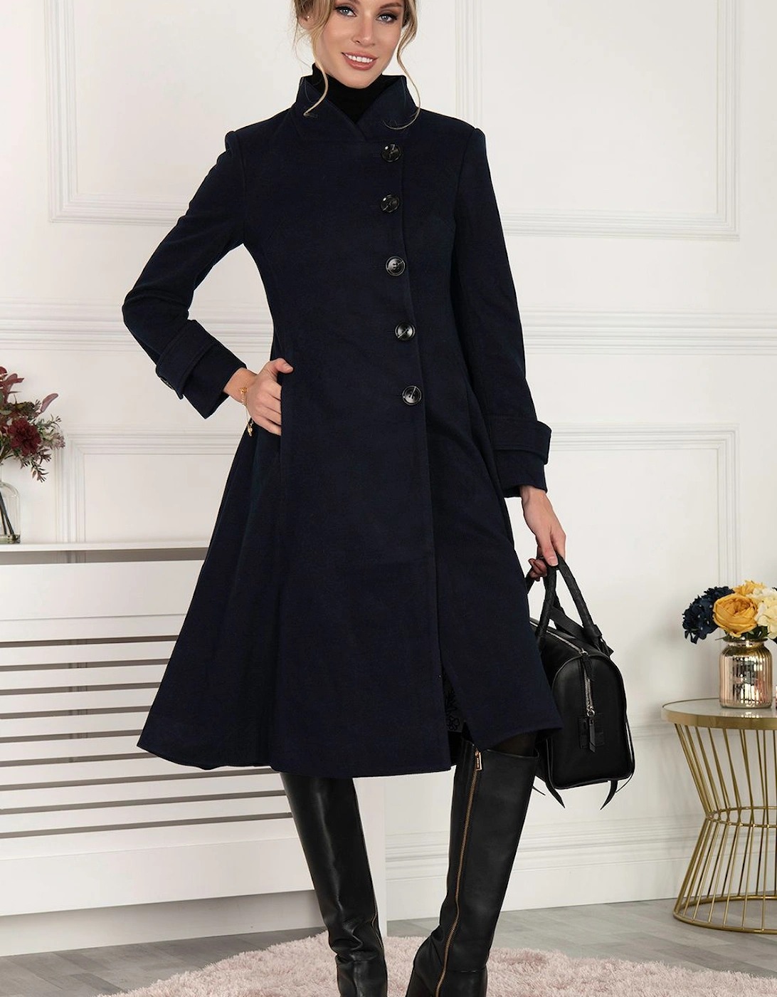 Coraline Asymmetric Button Coat, 2 of 1