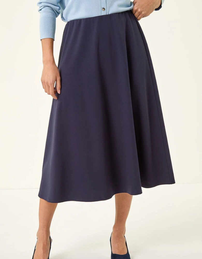 Petite Ponte Stretch Midi Skirt