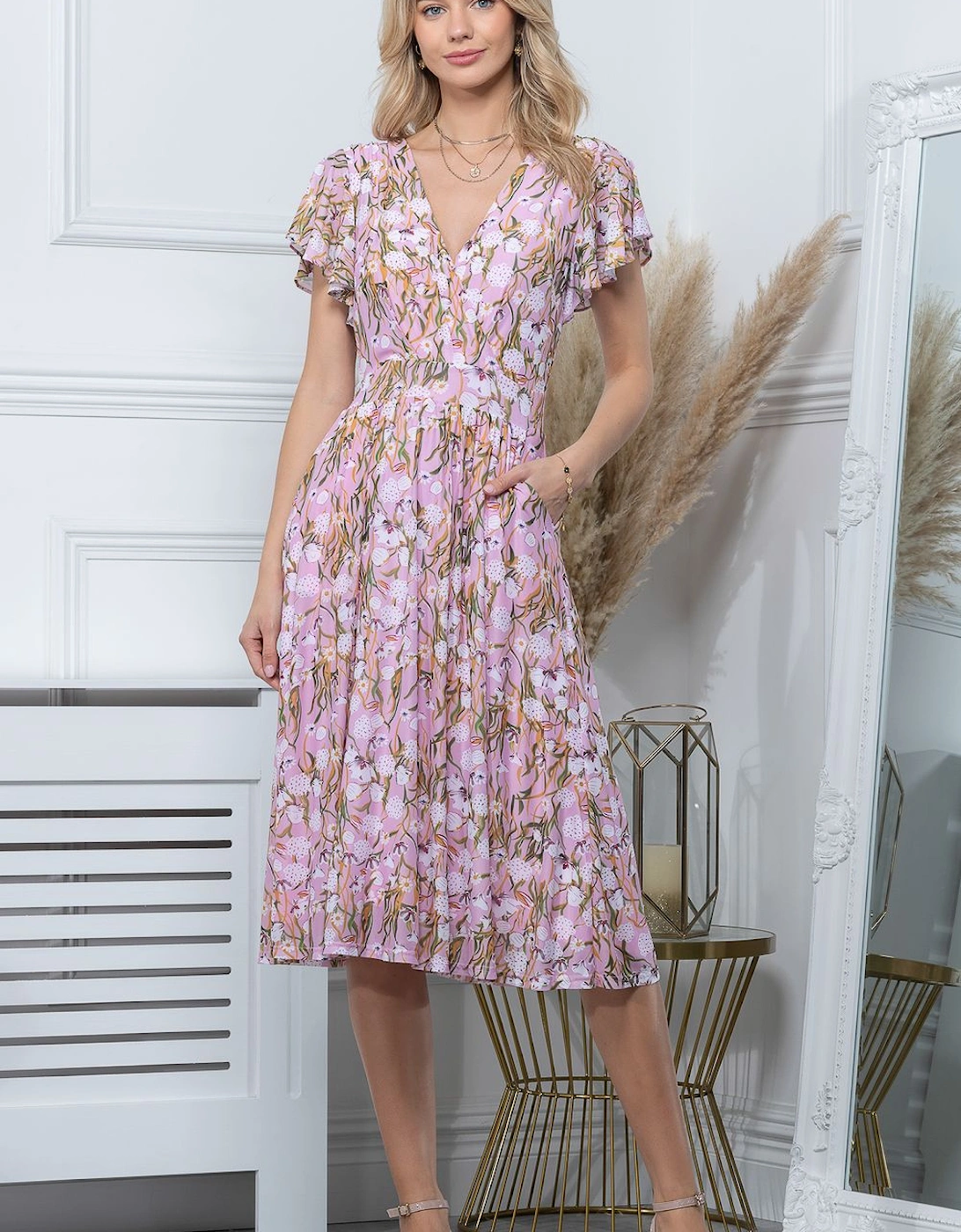 Stacy Cross Front Mesh Dress, 2 of 1