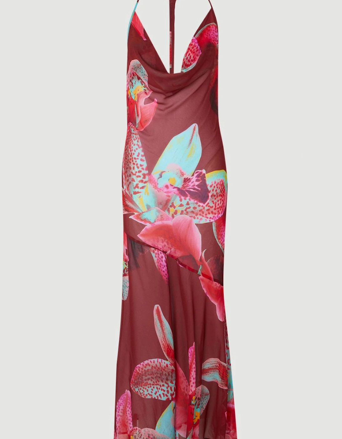 Beach Viscose Georgette Photographic Floral Beach Slip Dress, 2 of 1