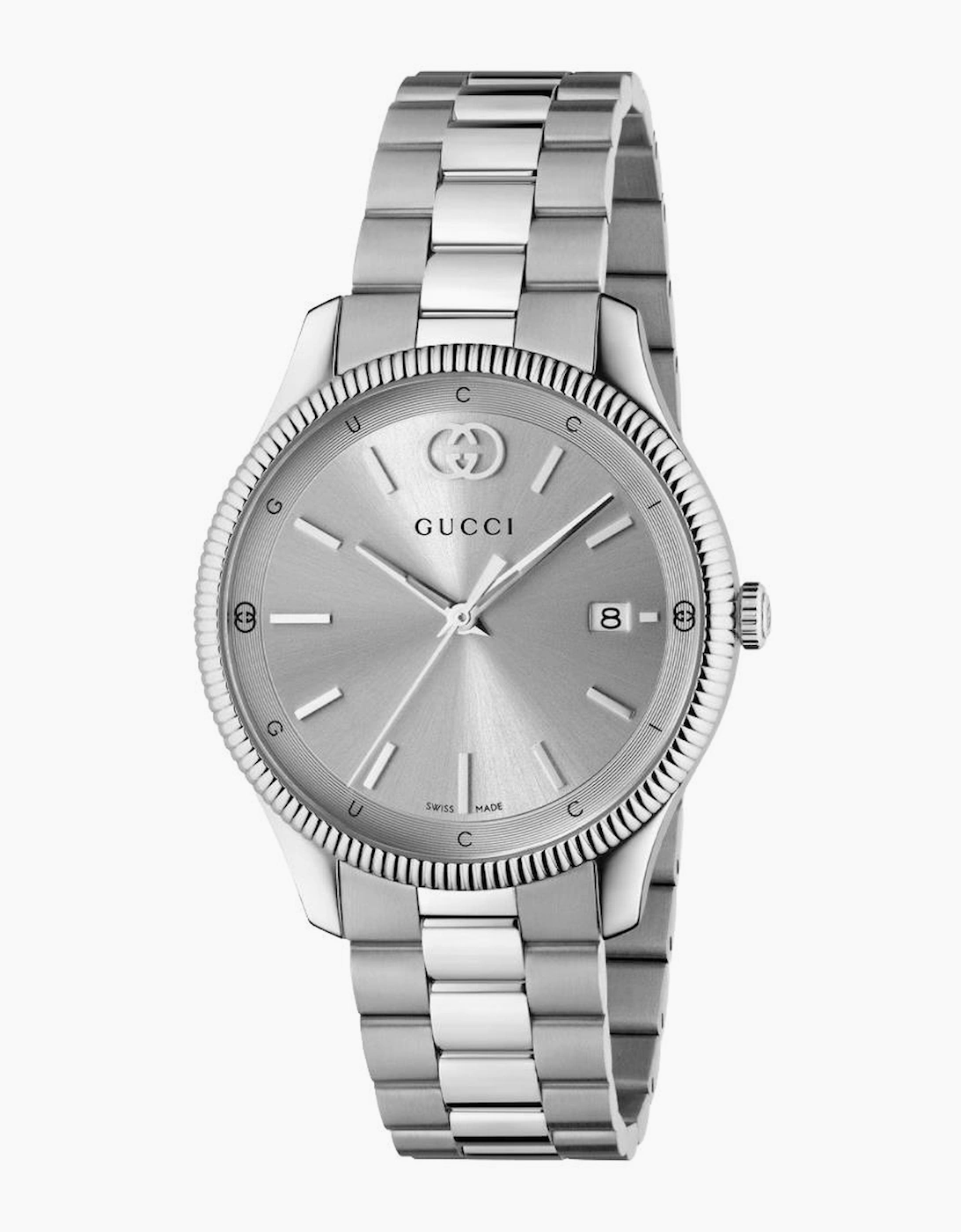 Gucci Men's Silver Ya1264232 G-Timeless Dial Watch