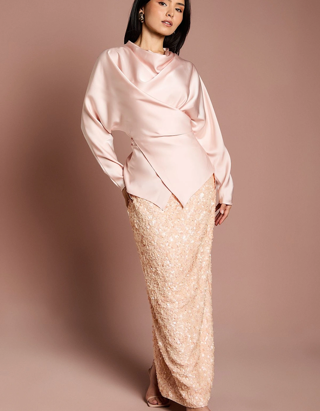 Petite Sequin Column Maxi Skirt, 2 of 1