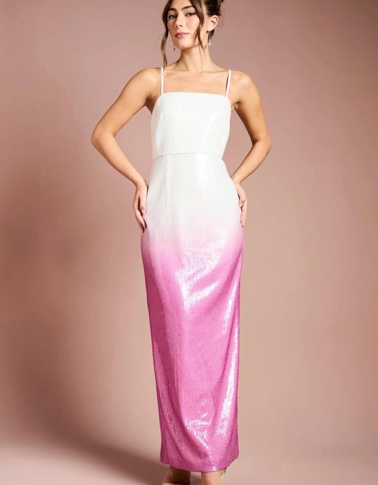 Ombre Sequin Midaxi Dress