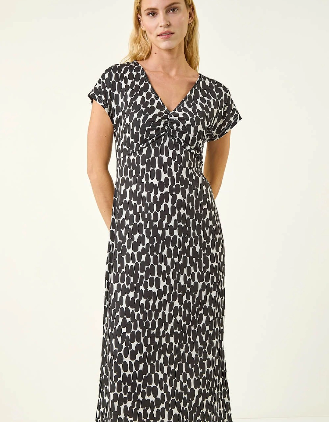 Abstract Spot Print Back Detail Dress, 2 of 1