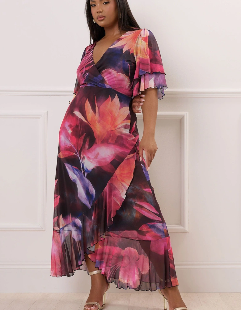 Floral Wrap Maxi Dress