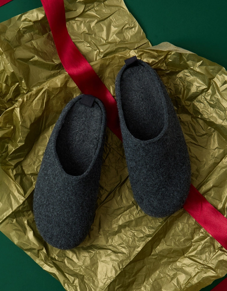 Mister You Jamie Mule Slippers in Charcoal