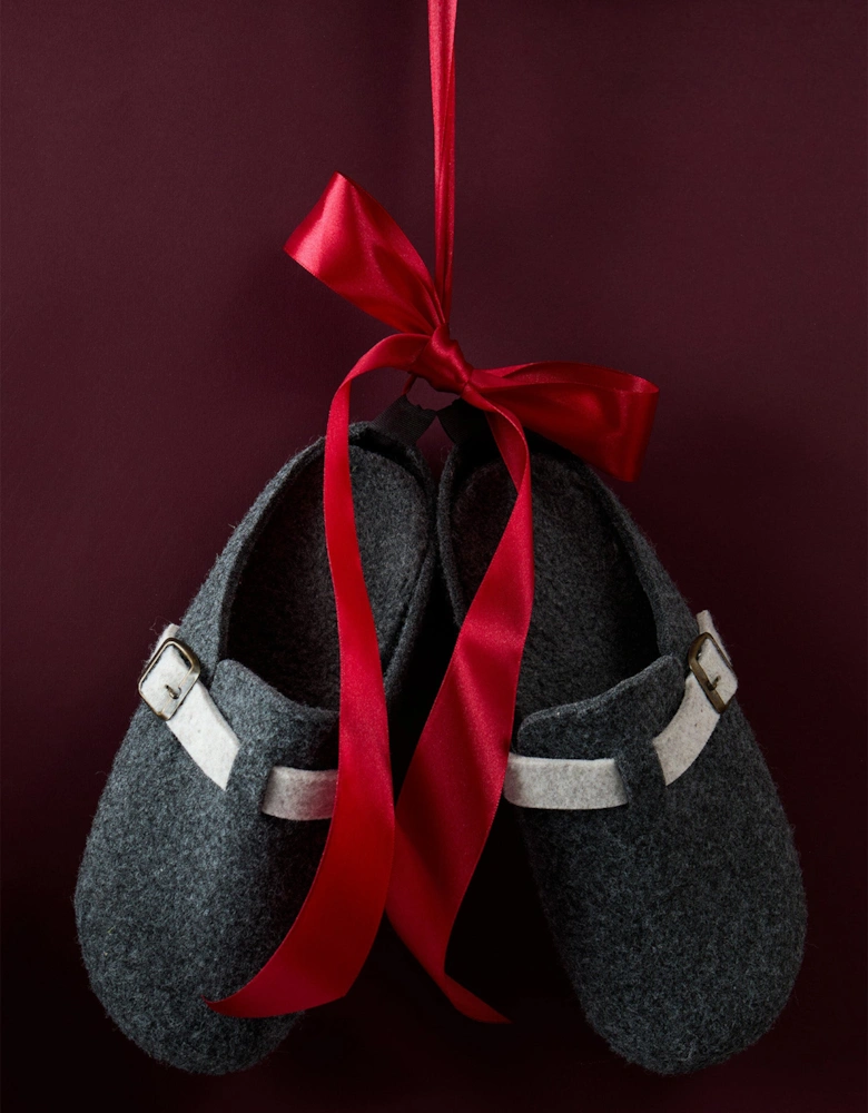 Jordan Mule Slippers in Charcoal