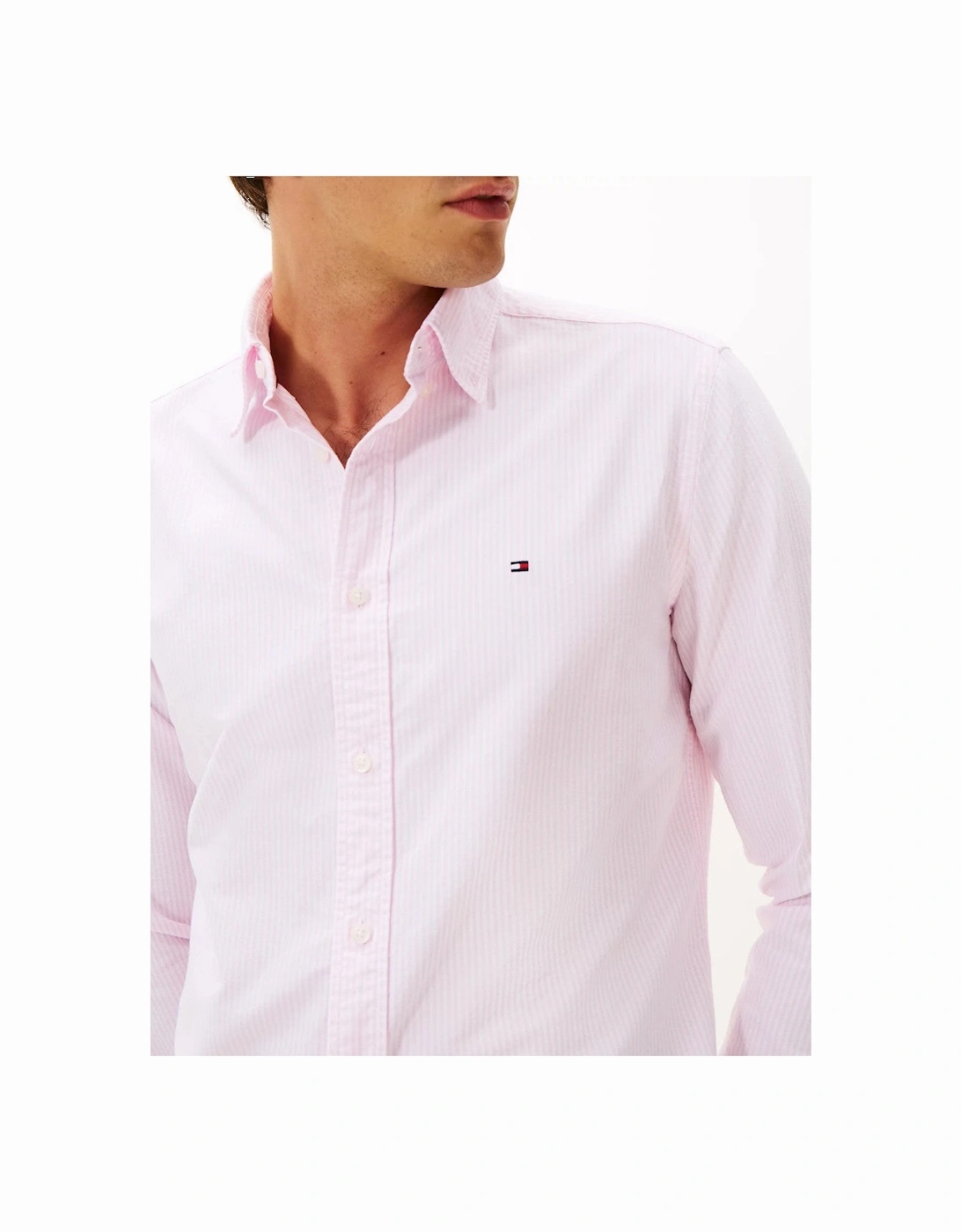 Heritage Oxford Stripe RF Shirt 0D2  Rose Petal/White