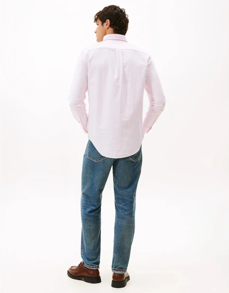 Heritage Oxford Stripe RF Shirt 0D2  Rose Petal/White