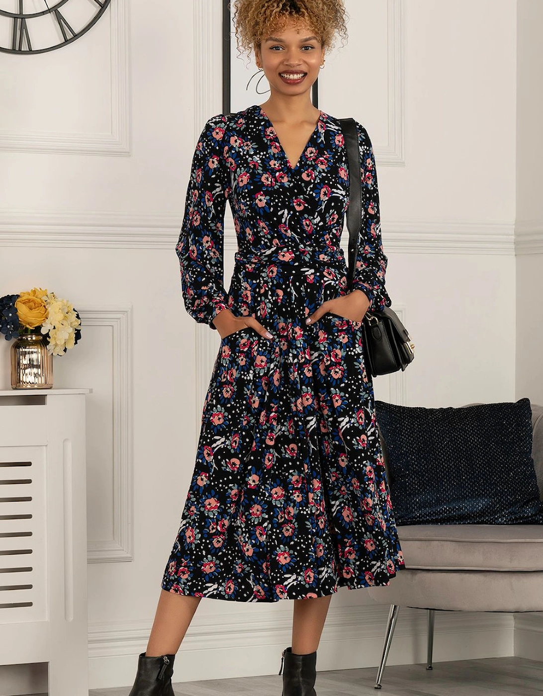 Libby Long Sleeved Jersey Dress, 2 of 1