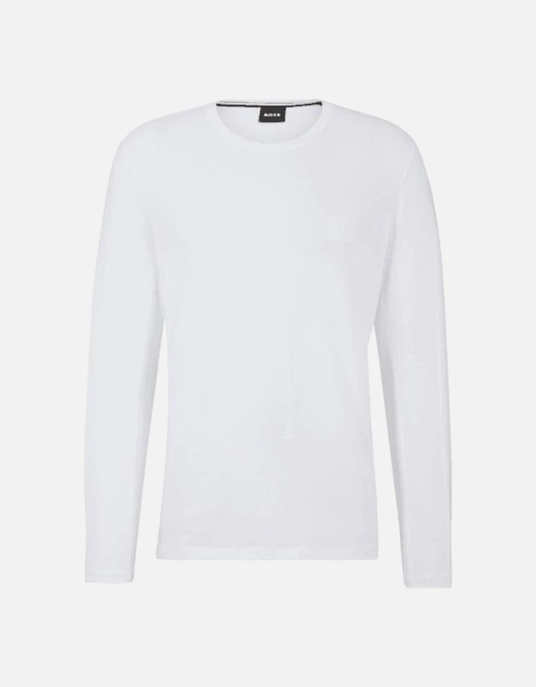 Stretch Cotton Long-Sleeve T-Shirt, White