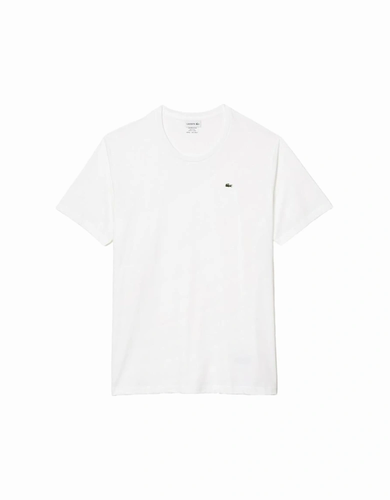 Cotton Pima Jersey Crew-Neck T-Shirt, White