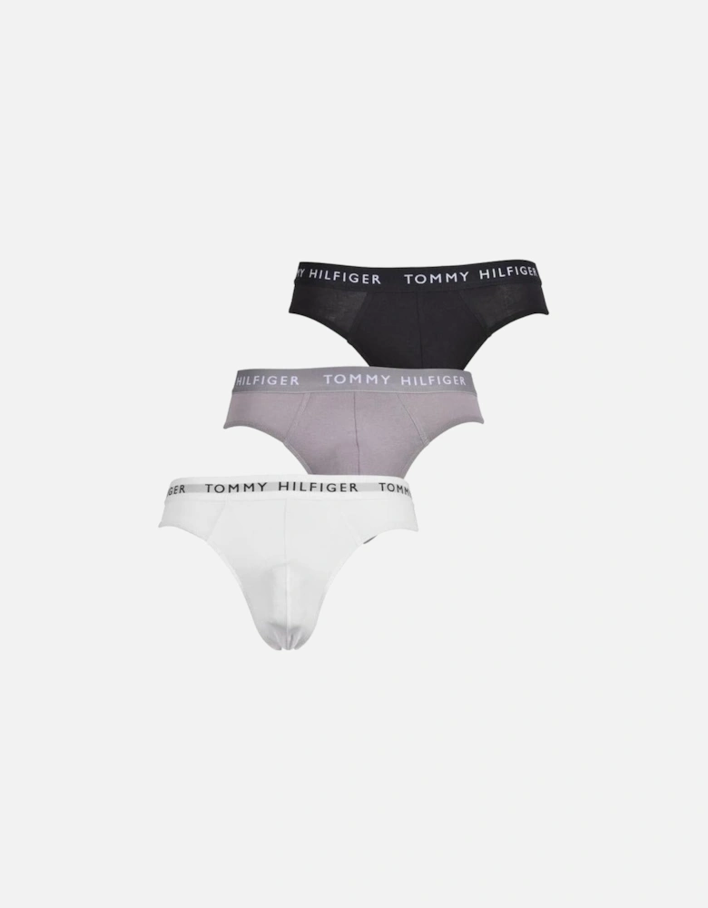 3-Pack Recycled Essentials Briefs, Black/White/Grey