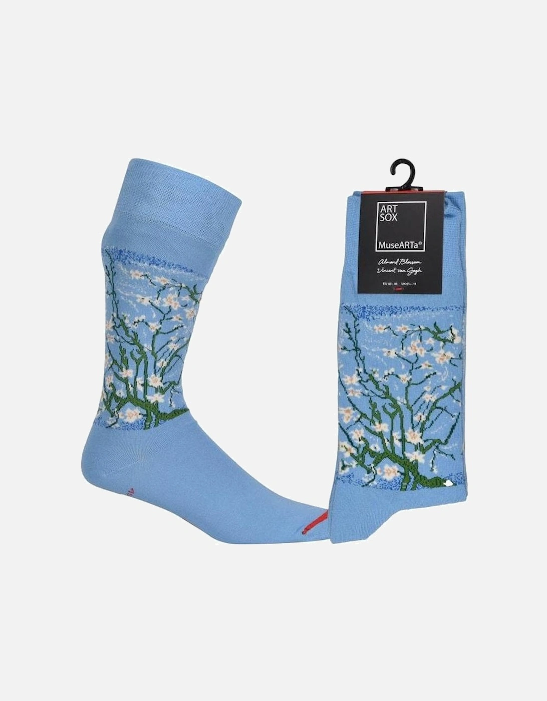Vincent Van Gogh Almond Blossom Socks, Light Blue, 4 of 3