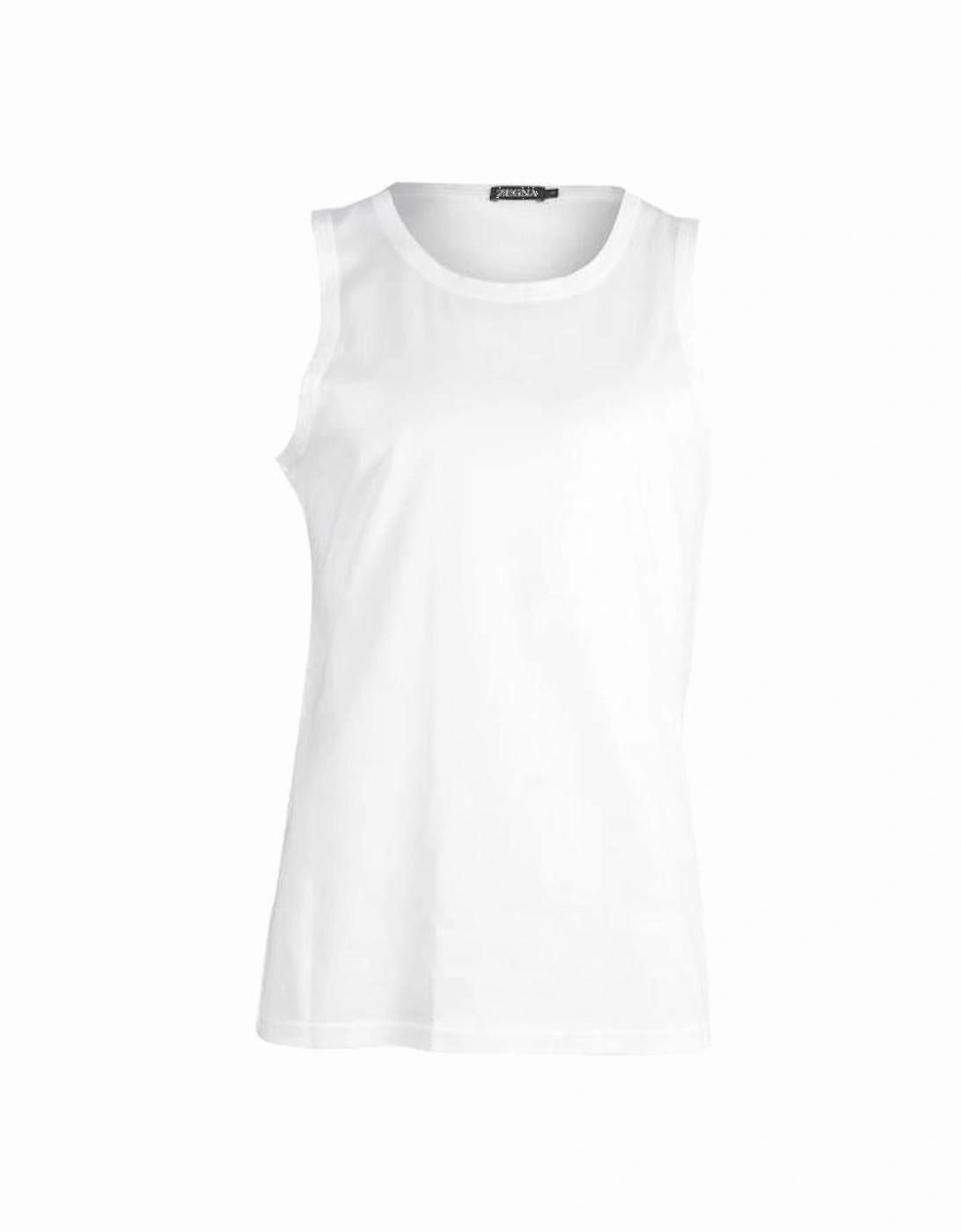 Filoscozia Cotton Tank Top Vest, White, 4 of 3