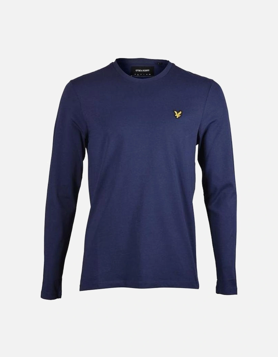 Crew-Neck Long Sleeve T-Shirt, Navy, 4 of 3