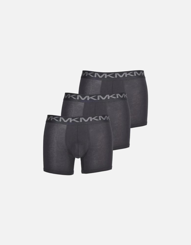 3-Pack Classic Logo Boxer Briefs, Black