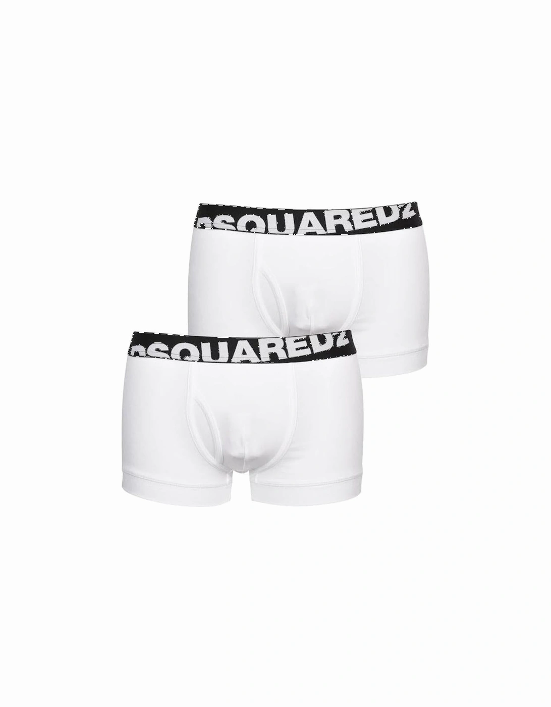2-Pack Angled Logo Low-Rise Boxer Trunks, White, 8 of 7