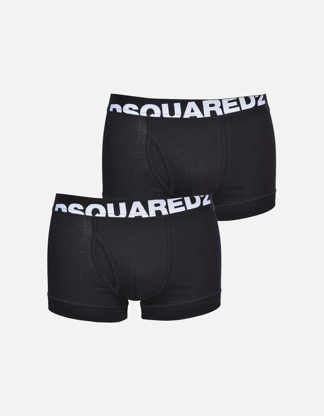 2-Pack Angled Logo Boxer Trunks, Black, 4 of 3